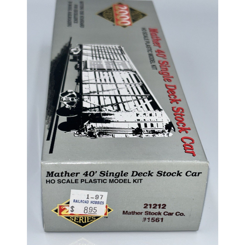 NIB Proto 2000 HO Scale Mather Stock Car Co 40' Single Deck Stock Car Kit #1561